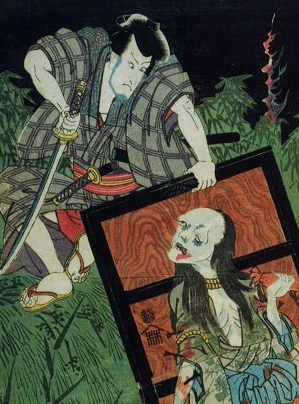 国貞　戸板返し（部分）